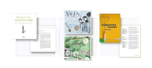 Door ZetSpiegel gezette kookboeken